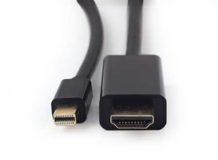 Кабель miniDP(m) - HDMI(m)  1.8м Cablexpert, позол. контакт, черный, пакет (CC-mDP-HDMI-6)