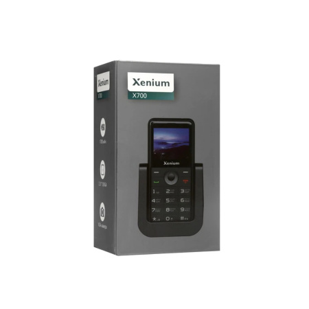 Сотовый Xenium X700 Black 2sim/2.31"/320*240/32Mb/microSD/0.3Мп/Bt/1700мАч/моноблок