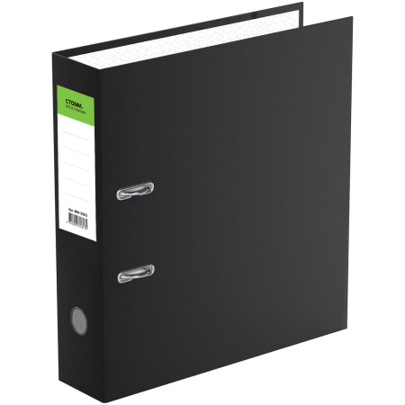 Папка-регистратор 70мм. СТАММ "Офис" бумвинил, черная ММ-31813