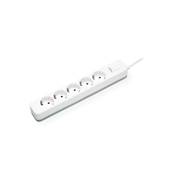 Сетевой фильтр  3.0м, 5 розеток Perfeo, POWER STREAM, 10А, 2500Вт, с выключателем, белый