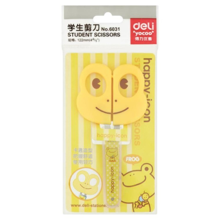 Ножницы 12см. DELI детские, в футляре (6031)