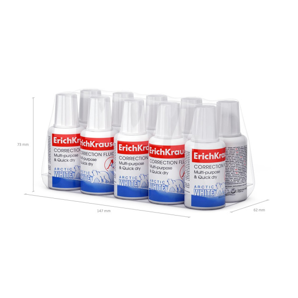 Корректирующая жидкость Erich Krause "Arctic White" (6)