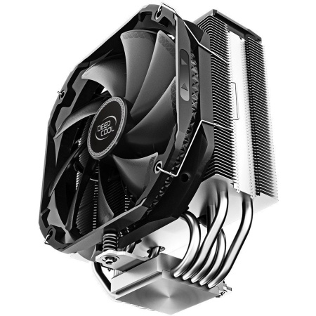 Кулер S115x/1200/1700/20XX/AM5/AM4 DEEPCOOL AS500 (220W/140mm/500-1200rpm/Al+Cu/ARGB/5 тепл. трубок)