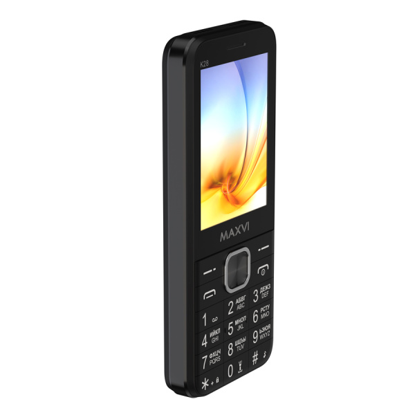 Сотовый Maxvi K28 Black 2sim/2.8"/320*240/microSD/1.3МП/Bt/1500мАч/моноблок