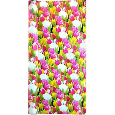 Бумага упаковочная подарочная "Тюльпаны" 70*100см
