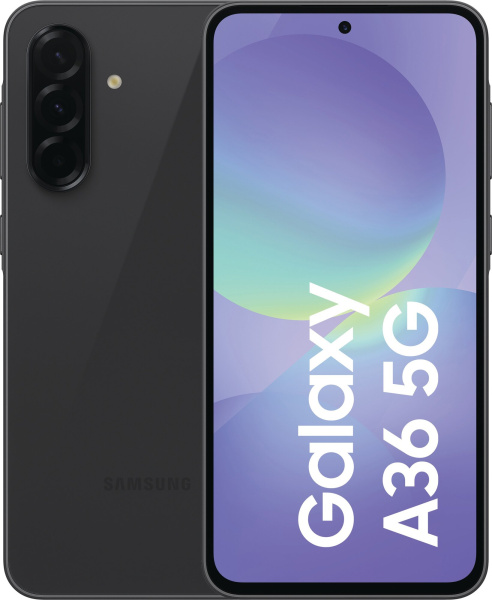 Смартфон Samsung Galaxy A36 SM-A366 8Гб 256Гб Awesome Black 6.7", AMOLED, 2340*1080, 4*2.4+4*1.8ГГц, 50+8+5Мп, 12Мп, 5G, NFC, 5000мАч, And 15