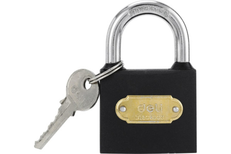 Замок навесной Deli DL508903 стальной, 50мм