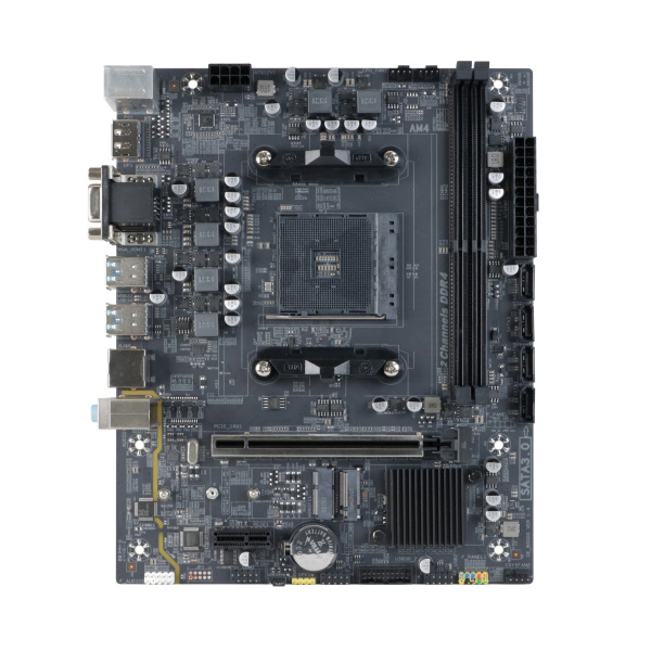 Мат.плата SocAM4 AMD B550 BaseTech B550M-K (mATX,2DDR4,M.2,PCI-E16,PCI-E,VGA,HDMI,DP,PC3200,M.2 под WiFi)