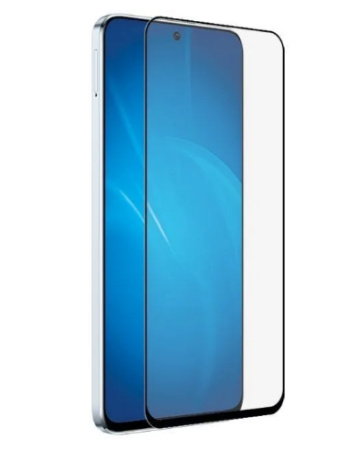 Защитное стекло для Huawei Honor X8/X8a с цветной рамкой (fullscreen) (DF hwColor-130) (black)