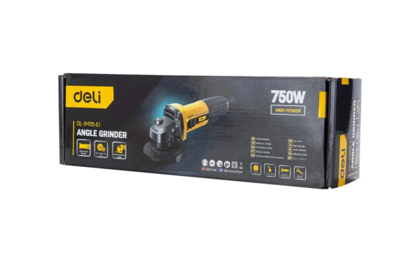 Угловая шлифмашина сетевая Deli DL-JM125-E1 900Вт, 125мм, 12000об/мин