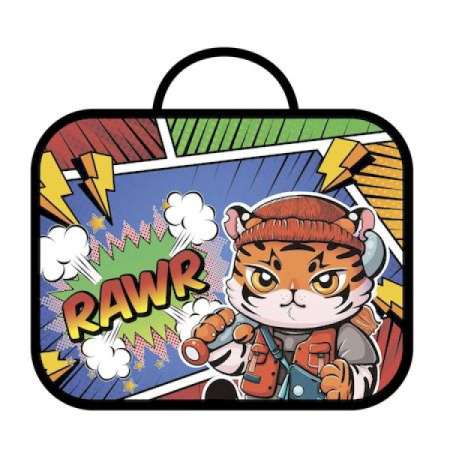 Папка для тетрадей А4 ПЧЕЛКА "Модный тигренок" на молнии ПШ-11