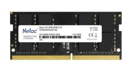 Модуль памяти SO-DDR4 8Гб 3200МГц Netac (NTBSD4N32SP-08) CL22
