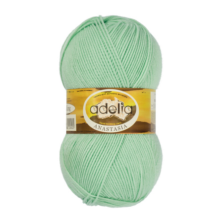 Пряжа ADELIA "ANASTASIA" 100% акрил 1 шт. х 100 г 330 м ± 10 м №21 св.зеленый