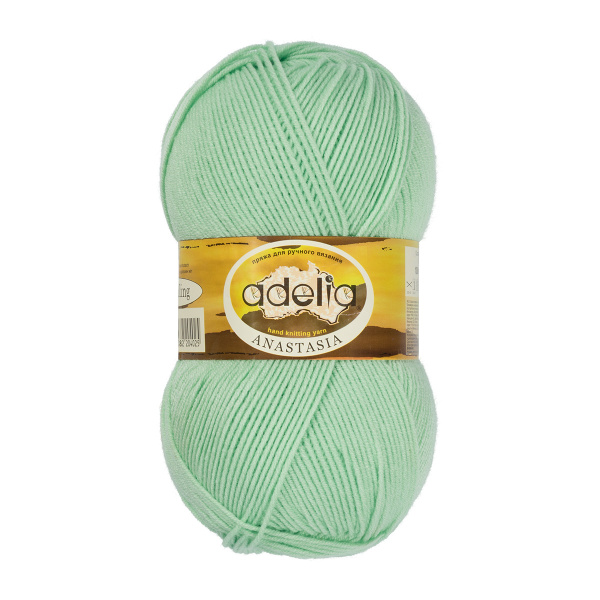 Пряжа ADELIA "ANASTASIA" 100% акрил 1 шт. х 100 г 330 м ± 10 м №21 св.зеленый