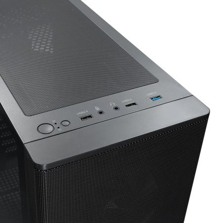 Корпус mATX Б_БП XASTRA A300M 4ARGB-C6 Black (USB3.0,Audio,черный,Mesh,4х120мм ARGB+ARGB PWM HUB 6ports,CPU Cooler до 160мм, VGA до 340мм)