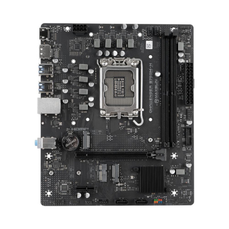 Материнская плата Maxsun MS-Challenger B760M-H B760, LGA1700, 2*DDR4, 1*PCIEx16, 1*PCIEx1, 2*M.2, 2*TypeC, 6*USB3.2Gen1, 4*USB2.0, 3*SATA3.0, 1G, DP, HDMI, M-ATX, RTL