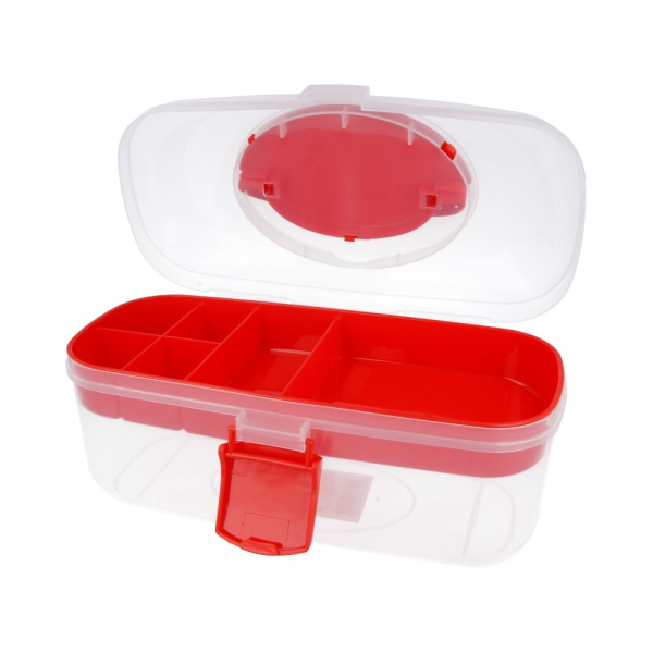 Коробка для шв. принадл. "Gamma" ОМ-055 пластик 27.8 x 12.1 x 13.1 см прозрачная