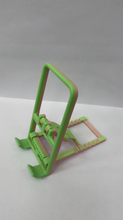 Подставка для телефона складная. Зелёная/розовая 9м 