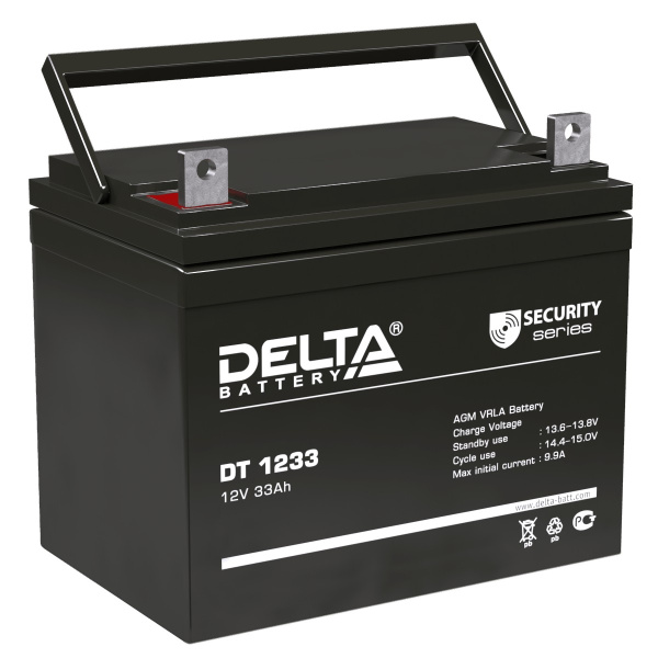 Аккумулятор Delta DT 1233 (12V, 33Ah)