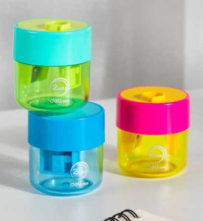 Точилка DELI 1 отв., ассорти (EH558)