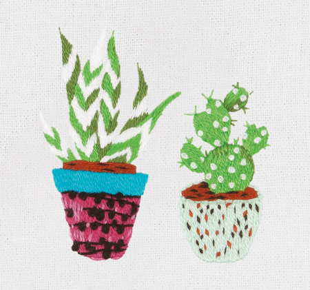 Набор для вышивания "PANNA" "Живаякартина" JK-2208 "Суккулент и кактус" 3 х 6 см