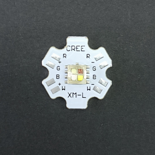 Светодиод мощный, 3вт, RGBW, 2.2..3.4в, 0.7а, 120гр, SMD 5050, на плате, LED