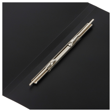 Папка с пружинным скоросшивателем СТАММ А4, 14мм, 500мкм, пластик, черная (ММ-32220)