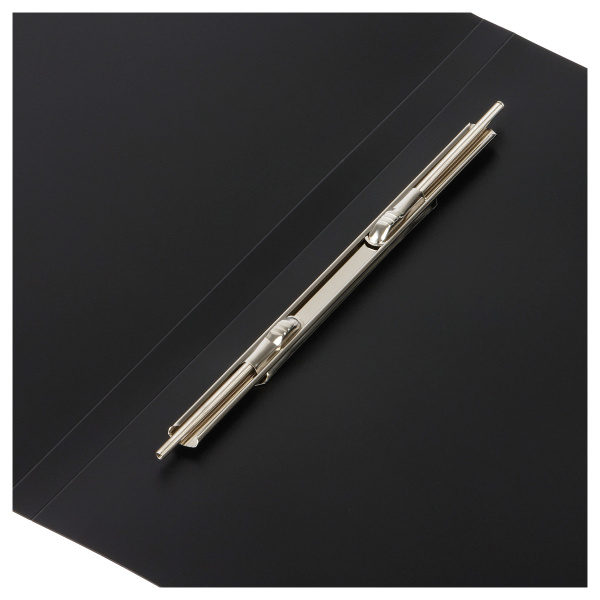 Папка с пружинным скоросшивателем СТАММ А4, 14мм, 500мкм, пластик, черная (ММ-32220)