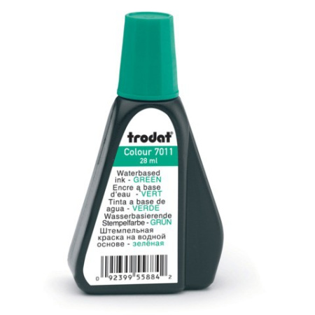 Штемпельная краска 28мл. TRODAT 7011 зеленая