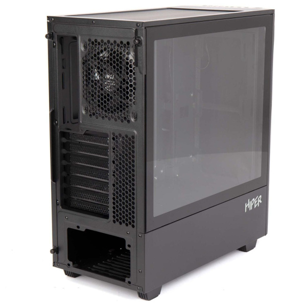 Корпус Hiper PB81 черный без БП ATX 4x120mm 2xUSB2.0 2xUSB3.0 audio bott PSU