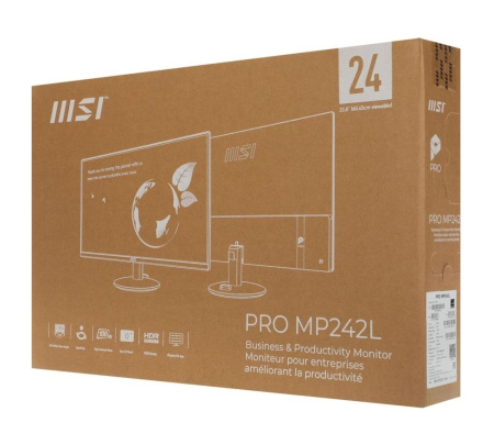 Монитор 23,8"/MSI/PRO MP242L/Черный/IPS/1920*1080/100ц/DP/HDMI