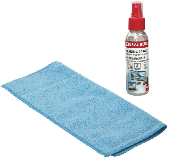Чистящий набор BRAUBERG для экранов + спрей (510341)