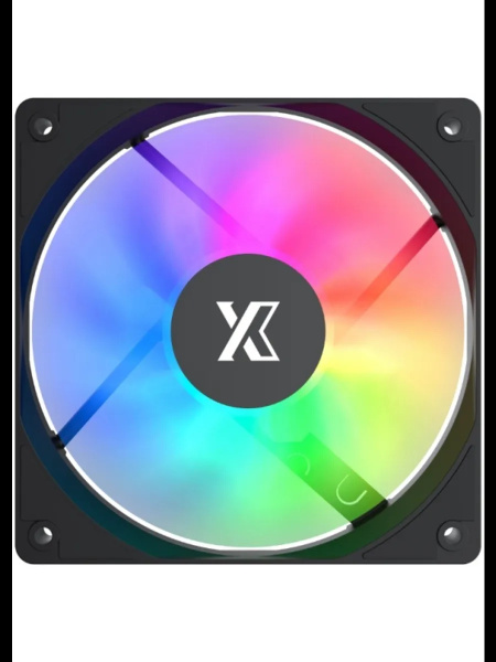 Кулер в корпус 120х120х25 XASTRA FC120B ARGB Black reverse (600-1500prm/4pin/PWM/57CFM/26дБ/ARGB) box [FC120-1BA-SRX-GL]
