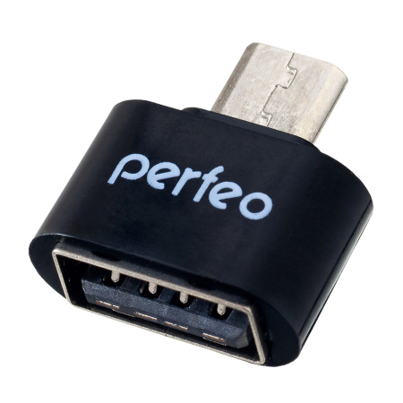 Адаптер USB- microUSB OTG Perfeo PF-VI-O003 черный