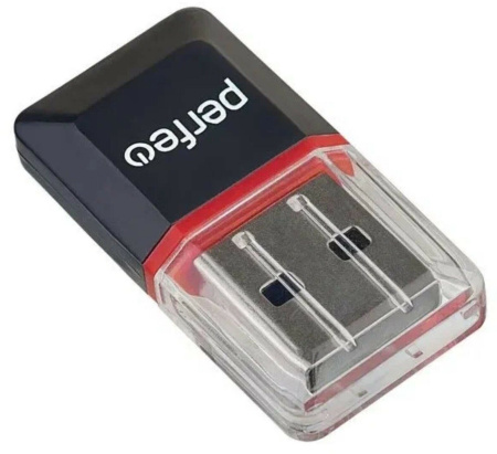 Картридер внешний Perfeo Micro SD PF-VI-R008 черный