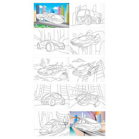 Раскраска ТРИ СОВЫ "Автомобили" А5, 10стр. РА5_57074