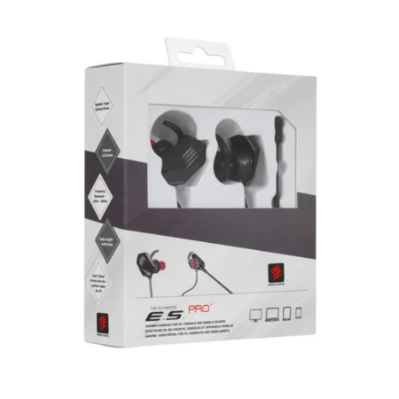 Игровая гарнитура Mad Catz  E.S. PRO+ вставные, 32Ом, 100дБ, кабель 1.5м, 3.5 мм jack Черный
