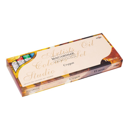 Краски масляные 10цв.+2 белых ГАММА "Студия"туба 09мл. (203007)