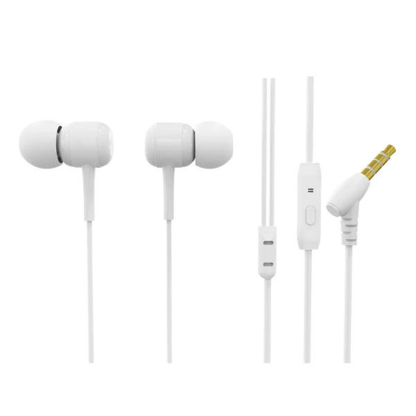 Гарнитура Perfeo DRUM внутриканальные, белый (PF_C3206)