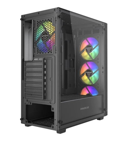 Корпус ATX Б_БП Powercase Mistral S4B ARGB (USB3.0,Audio,черный,Mesh,TG,4х120мм ARGB PWM fans,CPU Cooler до 160мм, VGA до 310мм)[CMSB-A4]