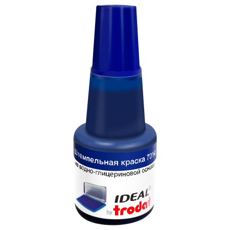 Штемпельная краска 24мл. Ideal синяя 7014