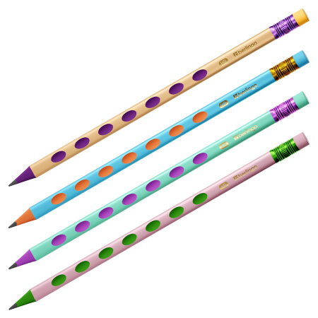 Карандаш ч/гр. BERLINGO "Metallic Ergo" HB, трехгран. (BP01329)