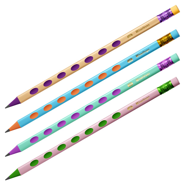 Карандаш ч/гр. BERLINGO "Metallic Ergo" HB, трехгран. (BP01329)