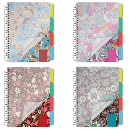 Бизнес-тетрадь BRAUBERG А5 150л. "Foxy Lady" на гребне с разделителями (401794)