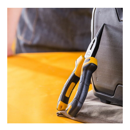 Длинногубцы 160мм, Deli DL2106Z, CrV, прямые