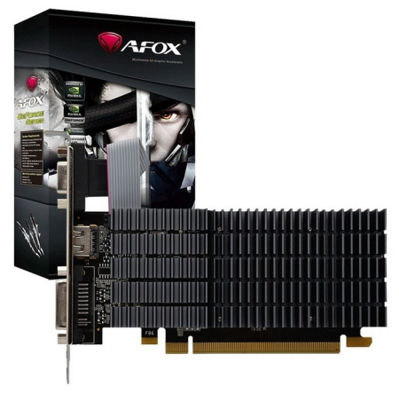 Видеокарта GeForce G210 Afox 1Гб DDR2,64bit,DVI,HDMI,Silent (AF210-1024D2LG2) ret