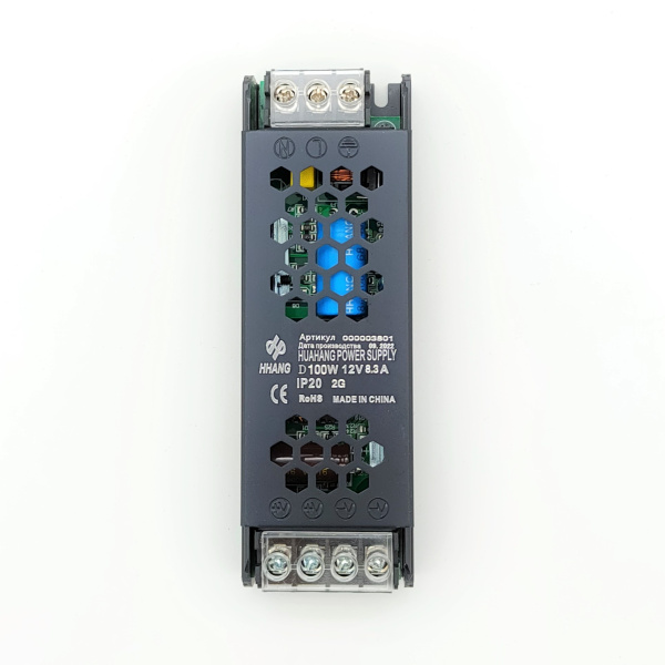 Блок питания в корпусе 12в,  8.3а, IP20, 130*43*23мм, LS Slim 100W