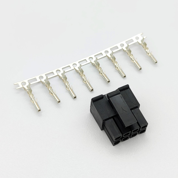 Разъем штыревой P3.0мм MX3.0  2*4pin, гнездо на кабель, аналог Molex MX3.0 Micro-Fit 43025-0800