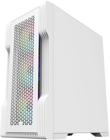 Корпус mATX Б_БП 1STPLAYER TRILOBITE T3 White (USB, Audio,TG,4x120mm LED,белый)[T3-WH-4F1-W]