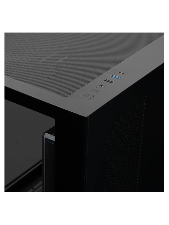 Корпус mATX Б_БП XASTRA QW400M 3ARGB-C6-AC Black (USB3.0,Audio,черный,Mesh,TG,3х120мм ARGB fans/ARGB+PWM HUB 6port,Type-C,CPU Cooler до 175мм, VGA до 